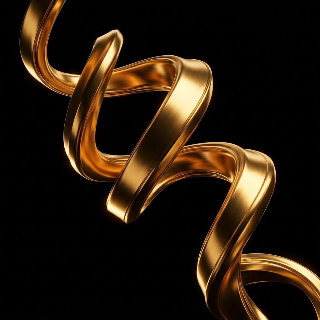 Gold Metallic Helix